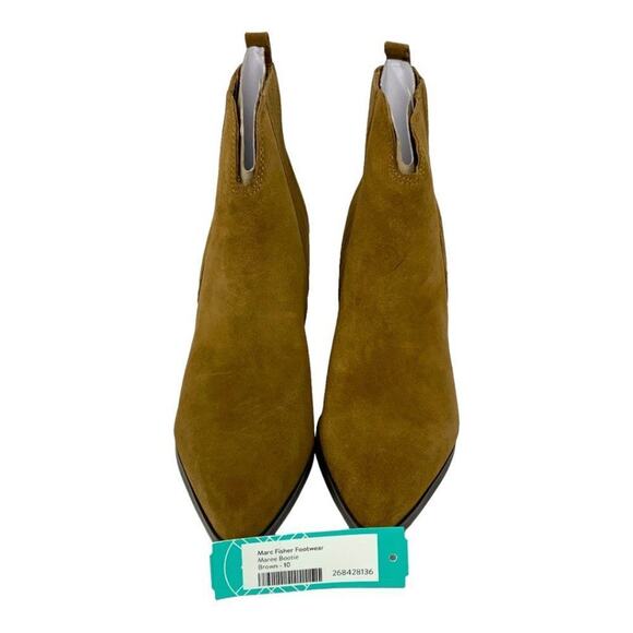 Marc Fisher Maree Brown Suede Block Heel Bootie Size 10 NWT $169 MSRP - Picture 3 of 6